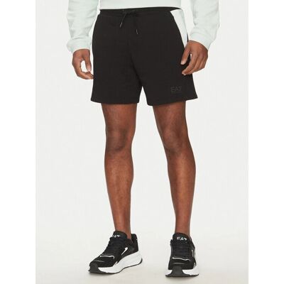 EA7 Emporio Armani Visibility 7 Linien Jersey Shorts - Schwarz EA7 Emporio Armani Visibility 7 Linien Jersey Shorts - Schwarz