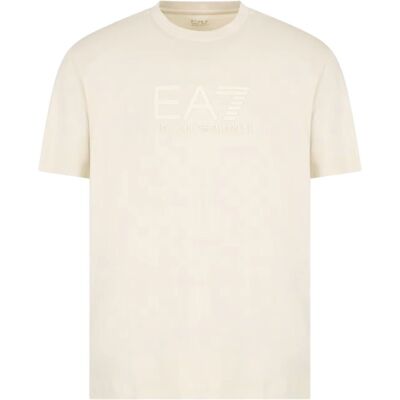 EA7 Model 7M000224 AF10375 - Tricou Multisport din Bumbac Bej EA7 Model 7M000224 AF10375 - Tricou Multisport din Bumbac Bej