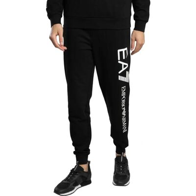 Pantaloni in Cotone Serie Logo EA7 Neri - Casual Sport Pantaloni in Cotone Serie Logo EA7 Neri - Casual Sport