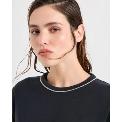 EA7 Model 7W000142_AF12643 Czarna Rozciągliwa Bluza z Modalem - Casual Sport EA7 Model 7W000142_AF12643 Czarna Rozciągliwa Bluza z Modalem - Casual Sport