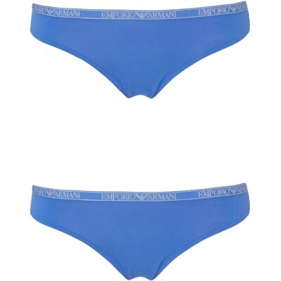 Ensemble de 2 tangas bleues avec logo - Vêtements d'intérieur Ensemble de 2 tangas bleues avec logo - Vêtements d'intérieur