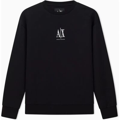 Czarna bluza Armani Exchange z okrągłym dekoltem - Casual Sport Czarna bluza Armani Exchange z okrągłym dekoltem - Casual Sport