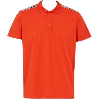 Emporio Armani Krótki Rękaw Pomarańczowa Koszulka Polo - Casual Ubranie Emporio Armani Krótki Rękaw Pomarańczowa Koszulka Polo - Casual Ubranie