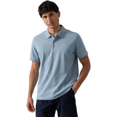 Emporio Armani Herre Blåt Poloshirt - Slim Fit Casual Emporio Armani Herre Blåt Poloshirt - Slim Fit Casual
