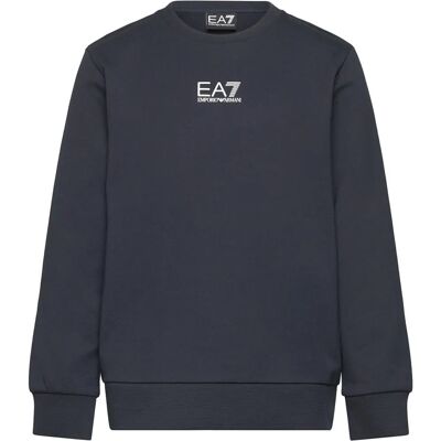 Sudadera EA7 para niños Core Identity en algodón navy - Moda infantil Sudadera EA7 para niños Core Identity en algodón navy - Moda infantil