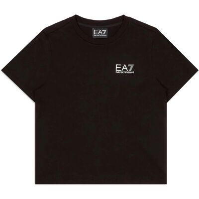 EA7 Child Black Micro Logo Casual T-Shirt - T-Shirt EA7 Child Black Micro Logo Casual T-Shirt - T-Shirt