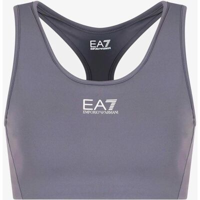 EA7 Szary biustonosz sportowy - Wielorakie sporty, Poliester EA7 Szary biustonosz sportowy - Wielorakie sporty, Poliester