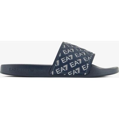 Claquettes EA7 Beachwear Monogram Bleu Marine Blanc - 38 - Publicité Claquettes EA7 Beachwear Monogram Bleu Marine Blanc - 38 - Publicité