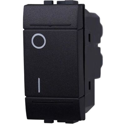 Interruttore LN0402 ETTROIT - Nero - 16A Bipolare Compatibile con Bticino Living Interruttore LN0402 ETTROIT - Nero - 16A Bipolare Compatibile con Bticino Living