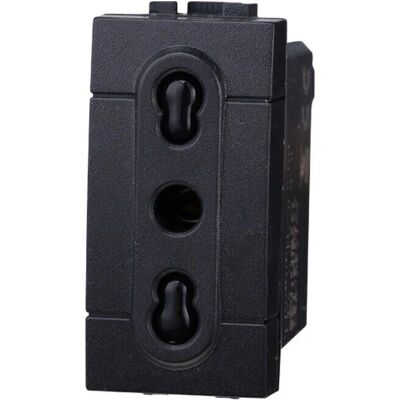 ETTROIT Bticino Stopcontact - 10/16A Zwart ETTROIT Bticino Stopcontact - 10/16A Zwart