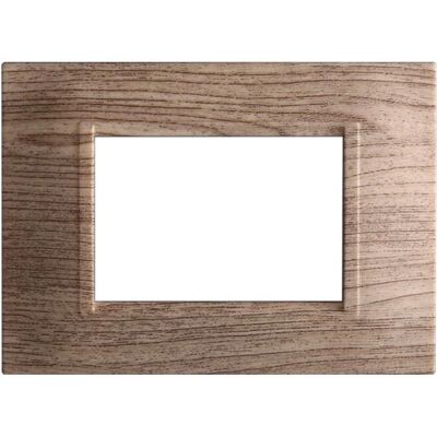Ettroit Compatibele Dekframe Bticino Livinglight 3 Module Donker Hout - Dekframe Ettroit Compatibele Dekframe Bticino Livinglight 3 Module Donker Hout - Dekframe