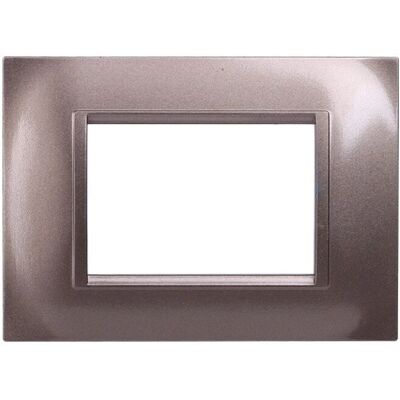ETTROIT - Space - 3-Modul - Kunststoff - Bronze - Abdeckrahmen ETTROIT - Space - 3-Modul - Kunststoff - Bronze - Abdeckrahmen