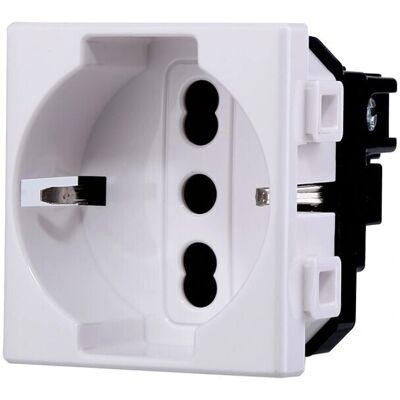 ETTROIT - Modello MT2102 - Bianco - Serie Solar Presa ETTROIT - Modello MT2102 - Bianco - Serie Solar Presa