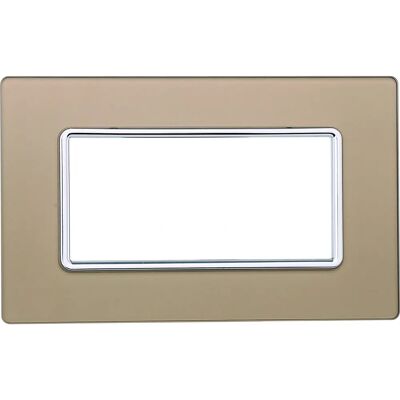 ETTROIT Modello MT84411 - Piastra di commutazione in vetro con 4 moduli - Oro - Piastra di commutazione ETTROIT Modello MT84411 - Piastra di commutazione in vetro con 4 moduli - Oro - Piastra di commutazione
