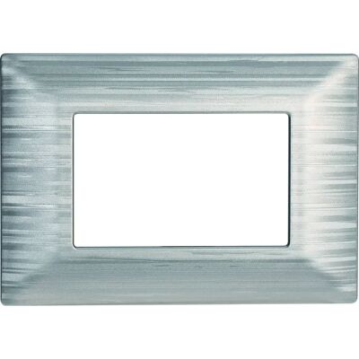 ETTROIT - Abdeckrahmen - 3 Module - Kunststoff Satin - Silber ETTROIT - Abdeckrahmen - 3 Module - Kunststoff Satin - Silber