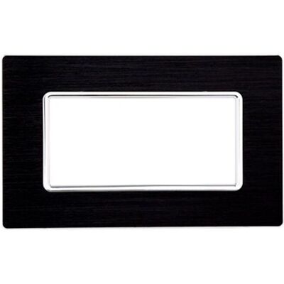 ETTROIT MT86610 Piastra Interruttore - Serie Solar, 4/6 Moduli, Alluminio, Nero/Bronzo ETTROIT MT86610 Piastra Interruttore - Serie Solar, 4/6 Moduli, Alluminio, Nero/Bronzo