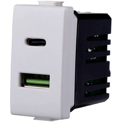 Ettroit Caricatore USB Doppio 2in1 Bianco - Caricatore USB Ettroit Caricatore USB Doppio 2in1 Bianco - Caricatore USB