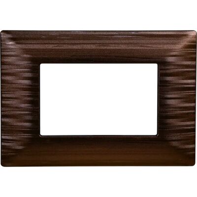 ETTROIT - Placca Solar, 3 Moduli, Plastica Satinata, Bronzo ETTROIT - Placca Solar, 3 Moduli, Plastica Satinata, Bronzo