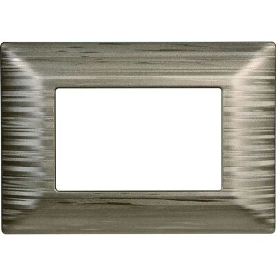 ETTROIT - Placca - 3 Moduli - Oro Satinato - Compatibile con Bticino Matix ETTROIT - Placca - 3 Moduli - Oro Satinato - Compatibile con Bticino Matix