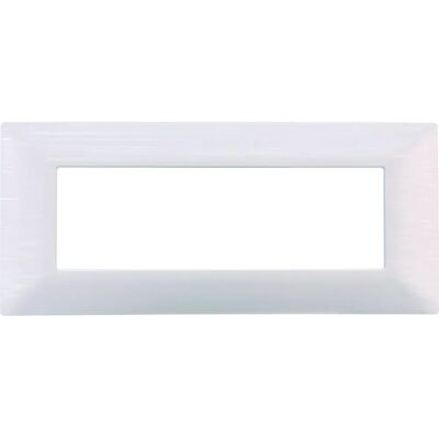 ETTROIT - Schalterabdeckung - 6 Module - Satinierter Kunststoff - Weiß ETTROIT - Schalterabdeckung - 6 Module - Satinierter Kunststoff - Weiß