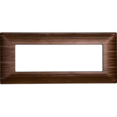 ETTROIT - Placca interruttori - 6 moduli - Plastica satinata - Bronzo - Tipo Placca ETTROIT - Placca interruttori - 6 moduli - Plastica satinata - Bronzo - Tipo Placca