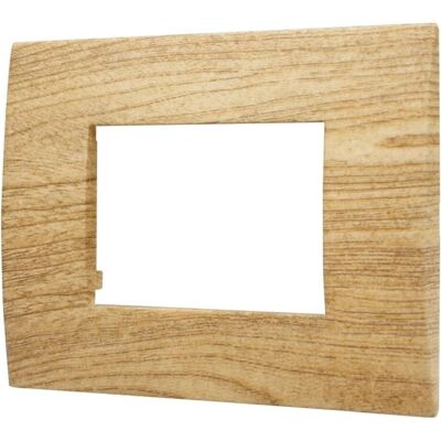 ETTROIT - Placca Venus Serie - 3 Moduli - Legno Scuro - Compatibile con Vimar Arkè ETTROIT - Placca Venus Serie - 3 Moduli - Legno Scuro - Compatibile con Vimar Arkè