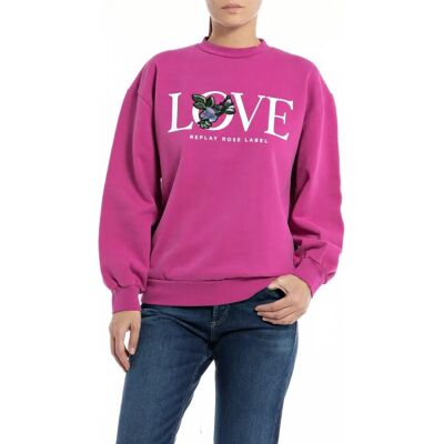 Replay W3616c.000.22890cs Lila Sweatshirt - Sweatshirt Replay W3616c.000.22890cs Lila Sweatshirt - Sweatshirt