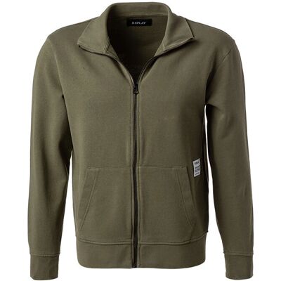 Replay M6775.000.23650p Grüne Slim Fit Full Zip Sweatshirt - Sweatshirt Replay M6775.000.23650p Grüne Slim Fit Full Zip Sweatshirt - Sweatshirt