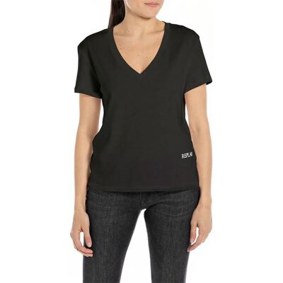 Replay W3084a.000.20994 T-shirt à manches courtes avec décolleté en V - T-shirt Replay W3084a.000.20994 T-shirt à manches courtes avec décolleté en V - T-shirt