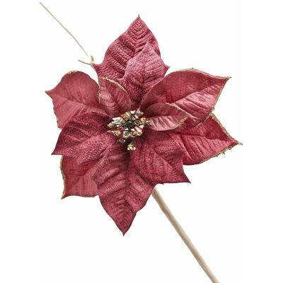 MAGIEDINATALE - Fiore Rosa - Rosa - Decorative branch MAGIEDINATALE - Fiore Rosa - Rosa - Decorative branch