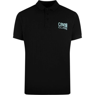 Cavalli Class Black Polo Shirt XXL - Polo Shirt Cavalli Class Black Polo Shirt XXL - Polo Shirt