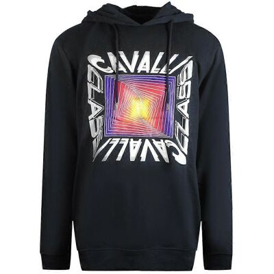 Cavalli Class Black Hoodie - Regular Fit Cavalli Class Black Hoodie - Regular Fit