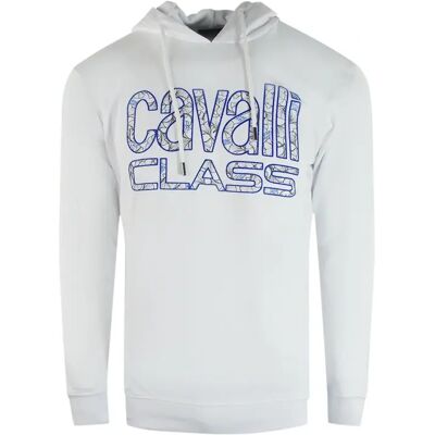 Roberto Cavalli Cavalli Class Witte Hoodie - Regular Fit Hoodie Roberto Cavalli Cavalli Class Witte Hoodie - Regular Fit Hoodie