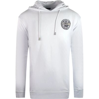 Roberto Cavalli Großer Kreis Design Weiß Kapuzenpullover - Hoodie Roberto Cavalli Großer Kreis Design Weiß Kapuzenpullover - Hoodie