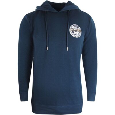 Roberto Cavalli Heren Navy Blauw Hoodie - Normale Pasvorm Roberto Cavalli Heren Navy Blauw Hoodie - Normale Pasvorm
