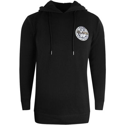 Cavalli Class Black Hoodie - Regular Fit, Logo Pocket Cavalli Class Black Hoodie - Regular Fit, Logo Pocket