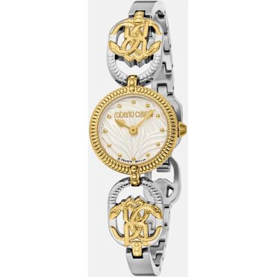 Roberto Cavalli - Orologio Mini by Franck Muller - 22mm - IP YellowGold Silver - Orologio Roberto Cavalli - Orologio Mini by Franck Muller - 22mm - IP YellowGold Silver - Orologio