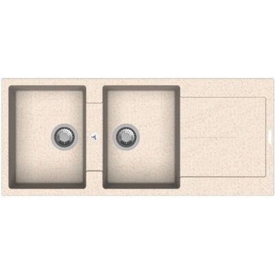 Enigma D200 Quarzküche Spüle - 2 Becken, Reversibel, Avena Enigma D200 Quarzküche Spüle - 2 Becken, Reversibel, Avena