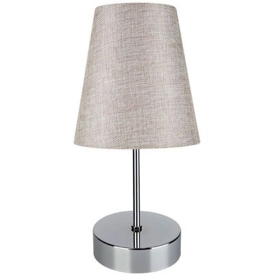 IPERBRIKO - Estelya AZ1068 - Beige - Chrome - Lámpara de mesa IPERBRIKO - Estelya AZ1068 - Beige - Chrome - Lámpara de mesa