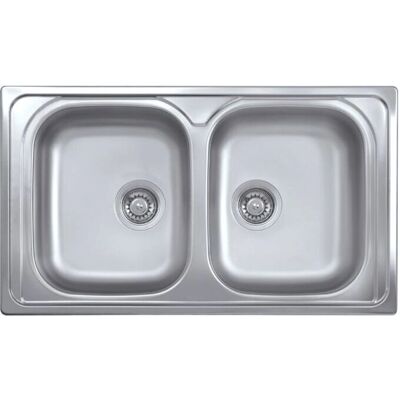 Webmarketpoint - Fregadero 86x50 2 Senos - Cocina Webmarketpoint - Fregadero 86x50 2 Senos - Cocina