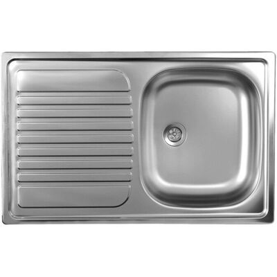 Webmarketpoint Iperbriko Spüle aus Edelstahl - Einzelbecken - Links Gitter - 50x79 cm Webmarketpoint Iperbriko Spüle aus Edelstahl - Einzelbecken - Links Gitter - 50x79 cm