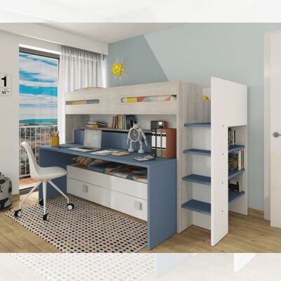 Iperbriko Modell 6070 Etagenbett - Platzsparend mit Ausziehbarem Schreibtisch Iperbriko Modell 6070 Etagenbett - Platzsparend mit Ausziehbarem Schreibtisch
