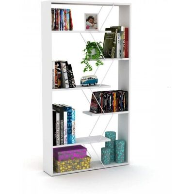 Librería Moderna Blanca Iperbriko - 84x22x157 cm Librería Moderna Blanca Iperbriko - 84x22x157 cm