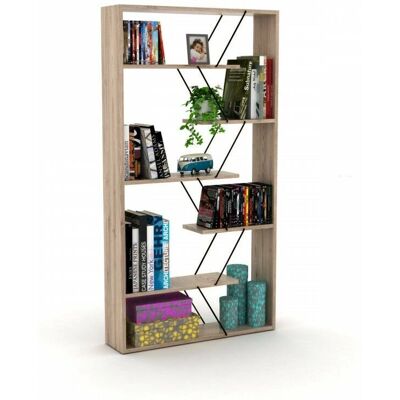 WEBMARKETPOINT - LibreríaModDiv - Schwarze Eiche - 84 x 22 x 157 cm - Bücherregal-Trennwand WEBMARKETPOINT - LibreríaModDiv - Schwarze Eiche - 84 x 22 x 157 cm - Bücherregal-Trennwand