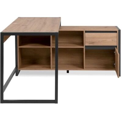 Webmarketpoint - Denver37A - Anthracite - Oak - Office desk Webmarketpoint - Denver37A - Anthracite - Oak - Office desk
