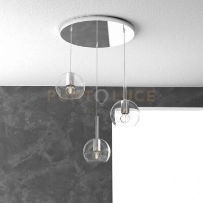 Top Light Future - Cromo - Ø42cm - 3 Luci - Pendant light Top Light Future - Cromo - Ø42cm - 3 Luci - Pendant light