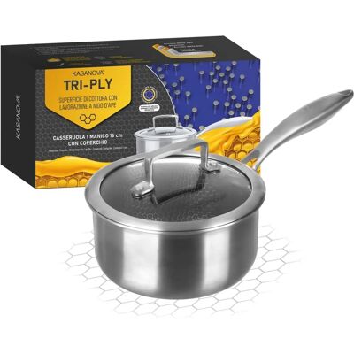 Kasanova 16 cm Kochtopf - Dreischicht-Induktion Kasanova 16 cm Kochtopf - Dreischicht-Induktion