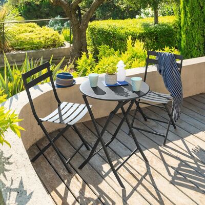 Hesperide - Greensboro 60 Round - 60 cm - Grafite - Tavolo giardino Hesperide - Greensboro 60 Round - 60 cm - Grafite - Tavolo giardino