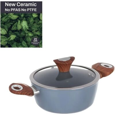 Casserole en céramique Kasanova 20cm - Tous feux Casserole en céramique Kasanova 20cm - Tous feux