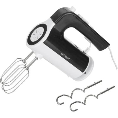 KASANOVA Handmixer - Kompakt, 300W, 5 Geschwindigkeiten, Schwarz KASANOVA Handmixer - Kompakt, 300W, 5 Geschwindigkeiten, Schwarz